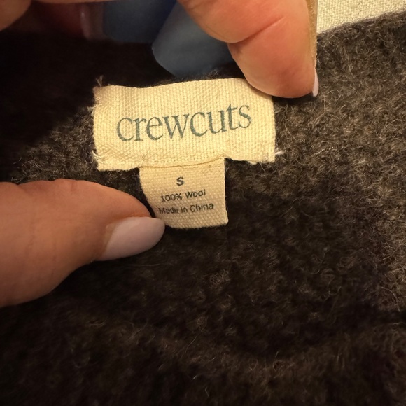 J Crew 100% wool Kids Cableknit Fisherman Sweater Size S - Picture 2 of 4